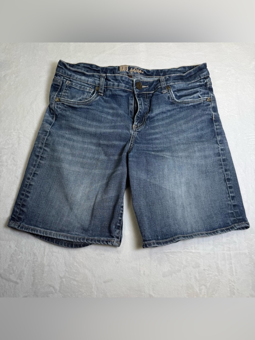 Kut from the Kloth  Boyfriend Blue Denim Bermuda Shorts  with  size 10